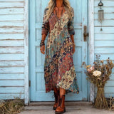 Mária - Ležérne šaty s dlhým rukávom s vintage inšpiráciou
