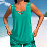 Márcia - Tankini s geometrickým vzorom
