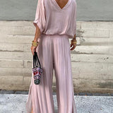 Larisa – Compleu Chic Estival Cu Pantaloni Fluizi