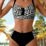 Helena - Elegantné dvojdielne bikiny s vzorom