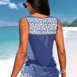 Márcia - Tankini s geometrickým vzorom