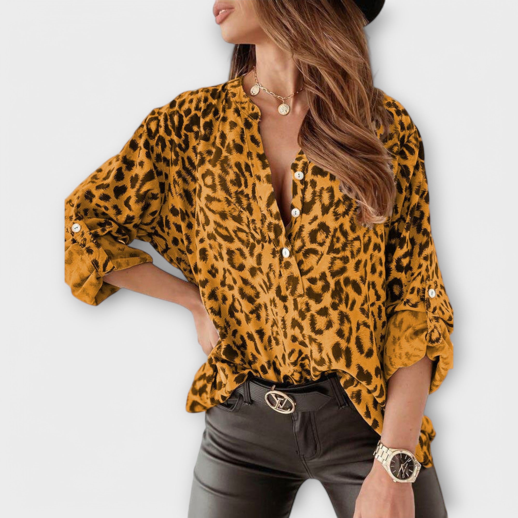 Ivana - Moderná blúzka s leopardím vzorom