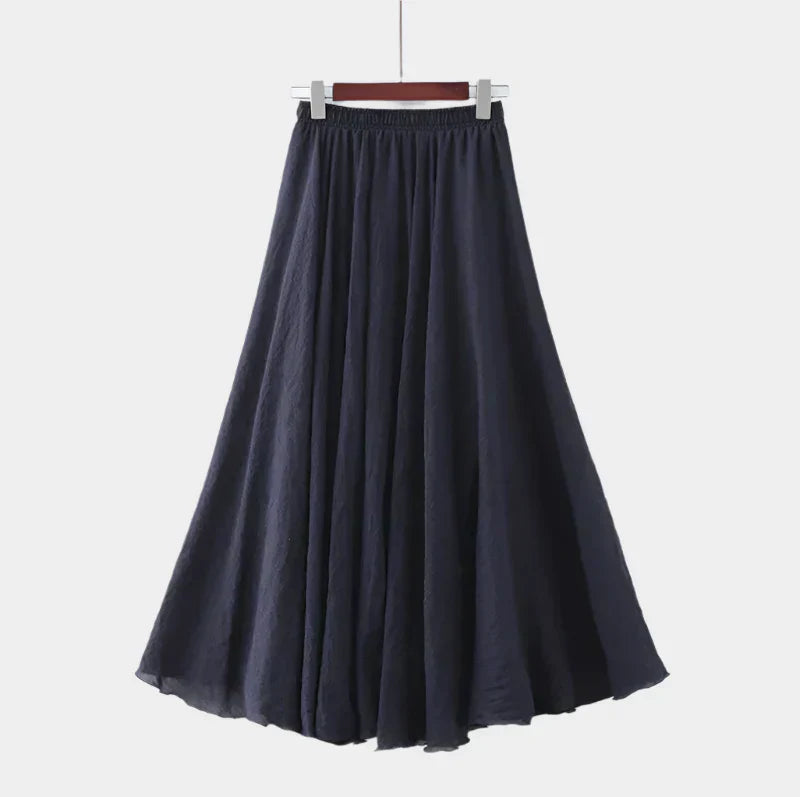 Nikola - Elegantná Sukňa s Vysokým Pásom