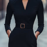 Ivana - Rafinované priliehavé čierne šaty