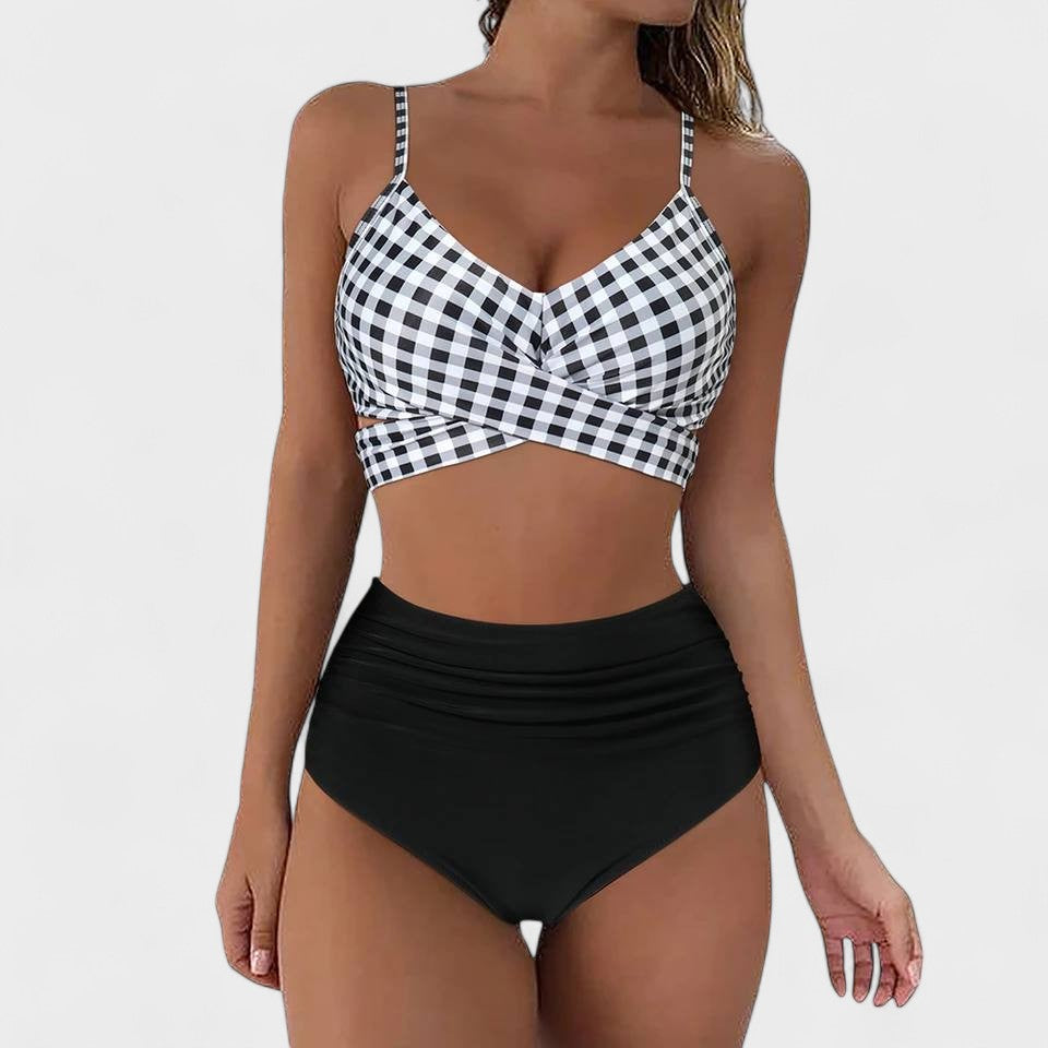 Marta - Braga de bikini de tiro alto estilo veraniego