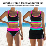 Celia | Trojdielne plavky s multicolor dizajnom